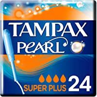 Los mejores  - Tampax Pearl Super+ Tampones Con Aplicador- Se Adaptan A La Forma De Tu Cuerpo- Evitan Pérdidas- 24 Unidades